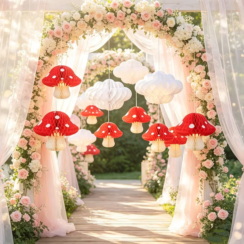 Pcs/6pcs/10pcs 3D Cloud Decorations Hanging Honeycomb Decor Artificial Cloud Ornaments Set