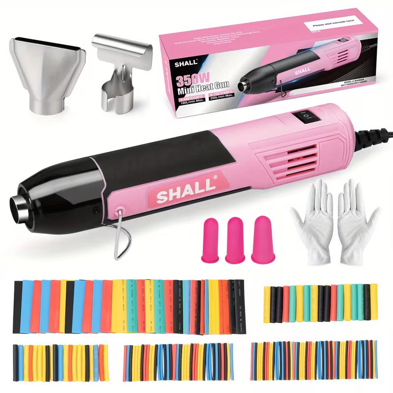 WPM 350W Mini Heat Gun 2-Temp 442°F-752°F (230°C-400°C) Hot Air Gun Tool with 5.91Ft UL Cord &