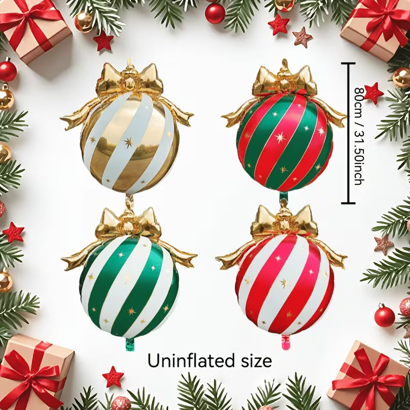 4/8pcs Set of Two-Tone Christmas Bow Ornaments, Available in Various Colors to Create