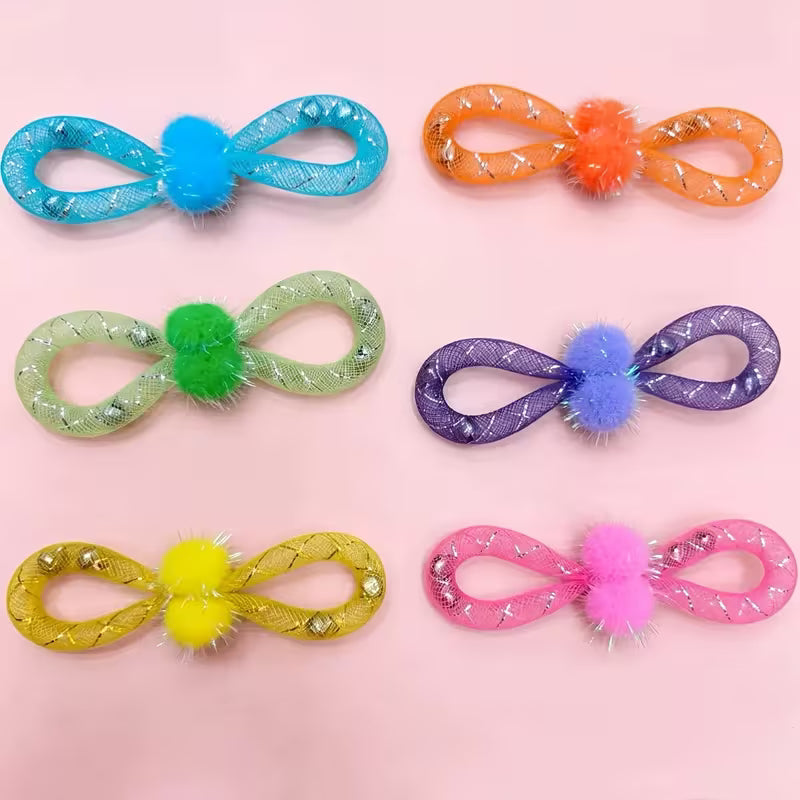 Colorful Bowknot Cat Toys Set