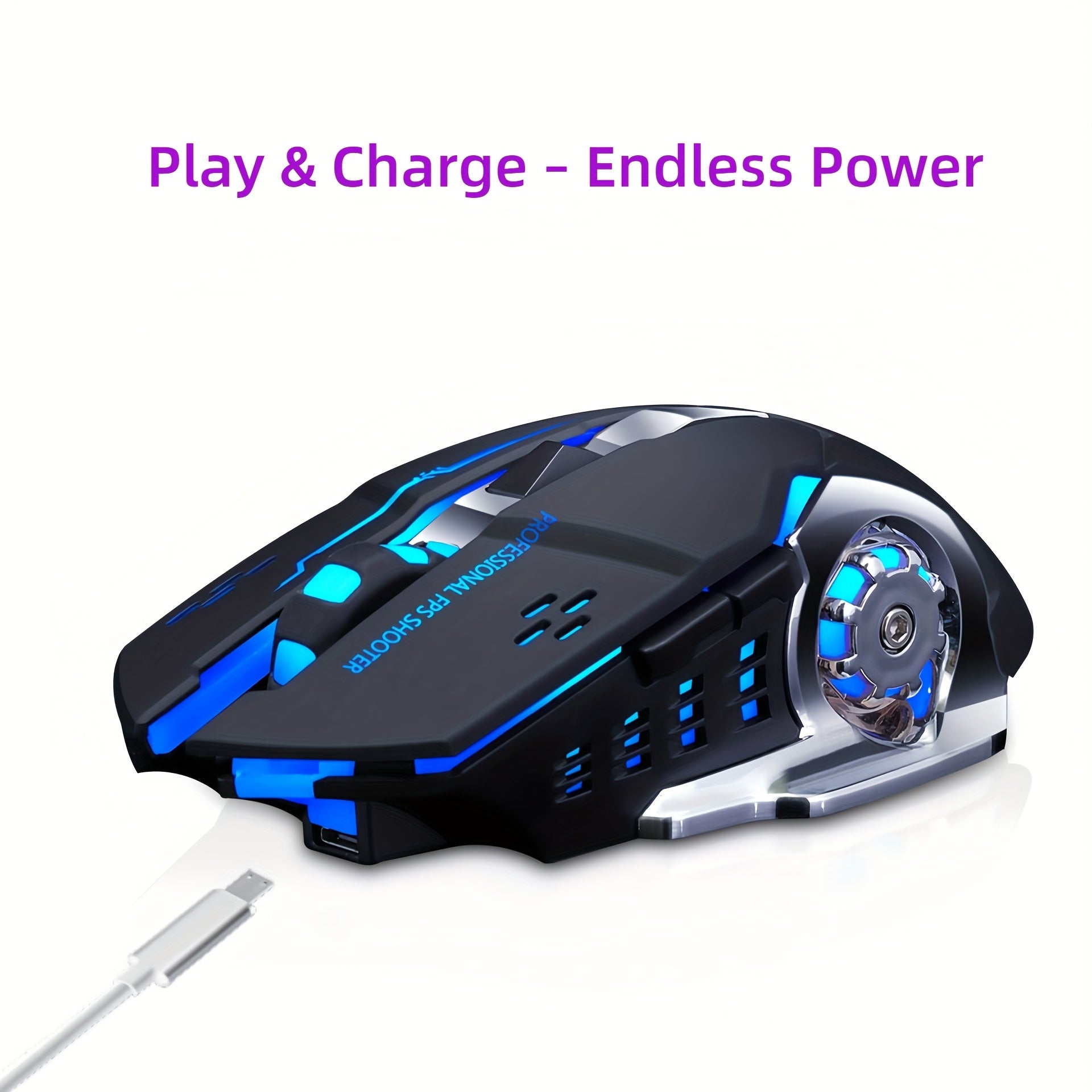 Silent Wireless Mouse - T-WOLF Rechargeable BT5.0 + 2.4G Dual-Mode