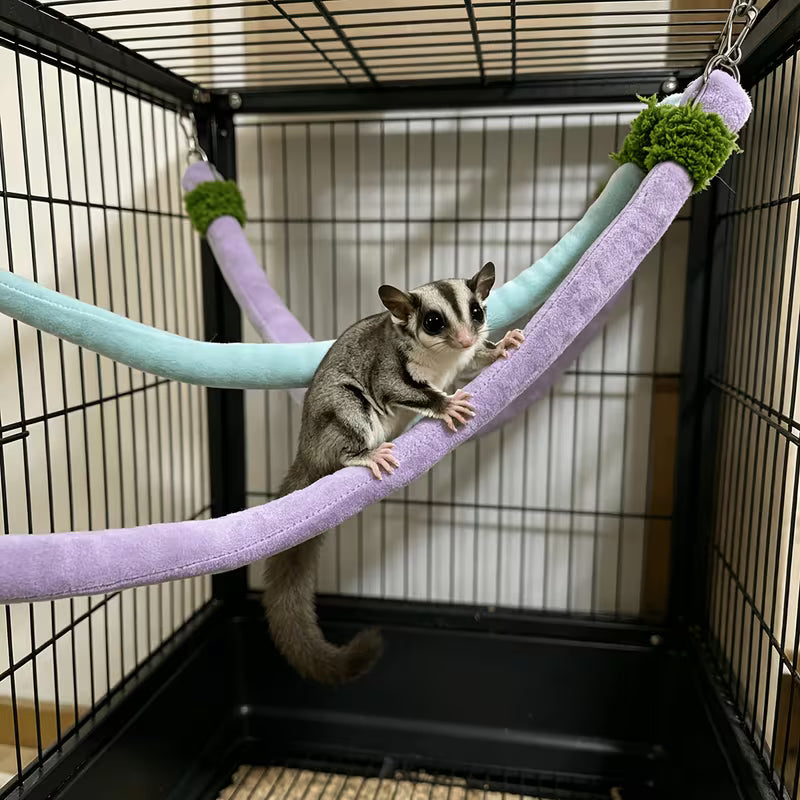 2pcs Random Color Small Pet Climbing Rope Swing Ladder Toy Set, Random Color