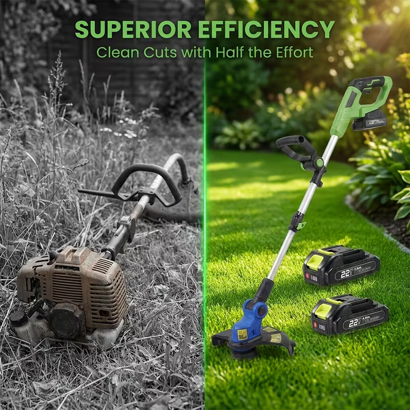 Saker 22V Weed Wacker, Electric String Trimmer Cordless Set