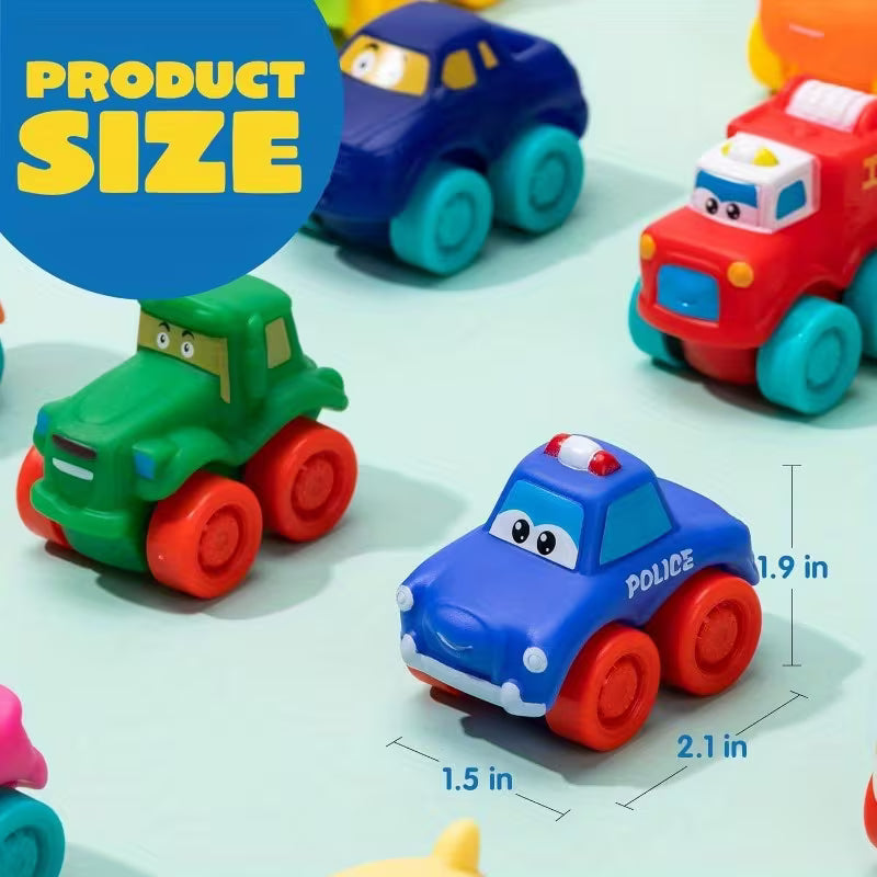 16-Piece Cartoon Cars