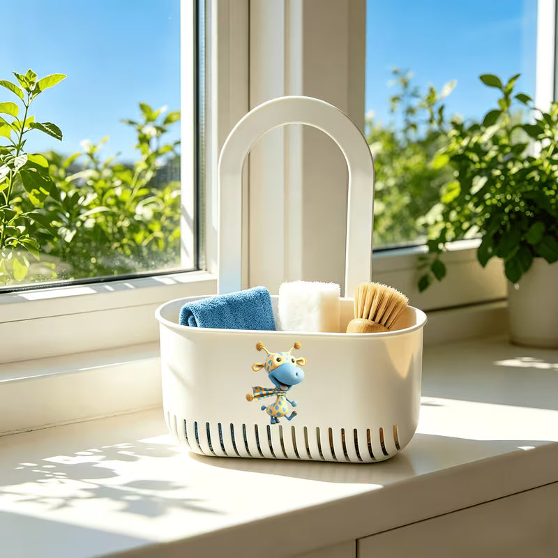 1pc—Acrylic—Cheerful Little Deer Design Style Multifunctional Drain Basket, Thickened