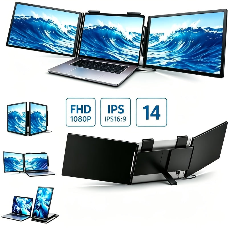Inch Portable Triple-Screen Monitor