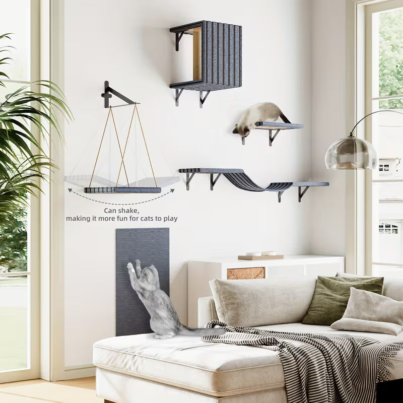 TOMNK Wall Mounted Cat Climber Set, Cat Wall