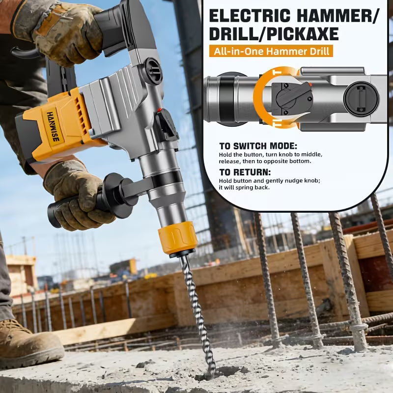 1-1/4"SDS Plus HeavyDuty Demolition/Rotary Hammer Drill