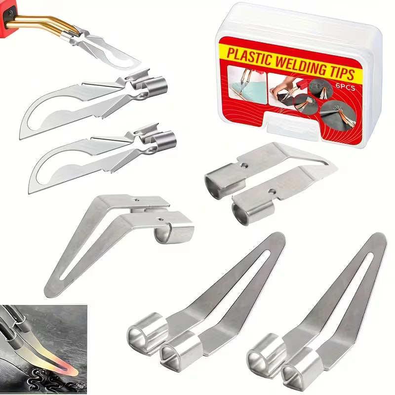 Plastic Welder Smooth Tip Head& Cutting Tip Set, Plastic