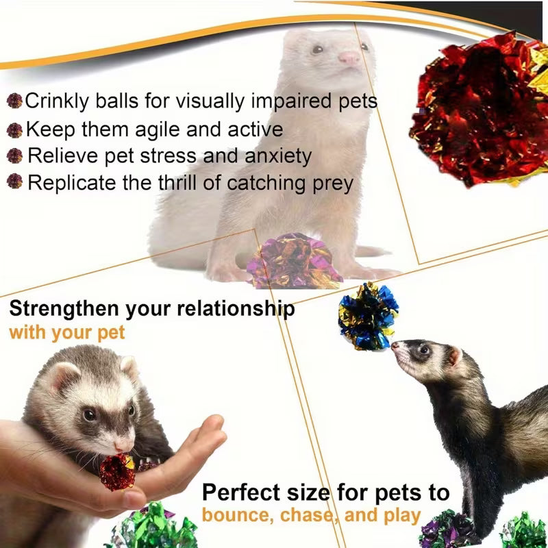 Paper Ball, Suitable for Ferrets And Cats - Durable Plastic Set, Plastic