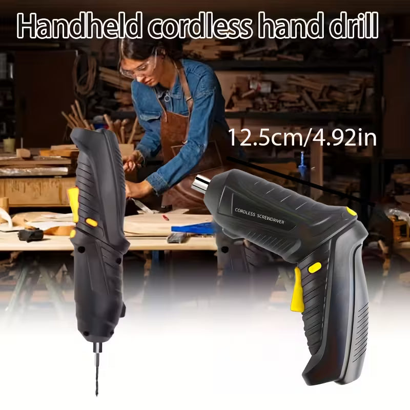 A Premium Electric Screwdriver with Both Straight and Curved Bits