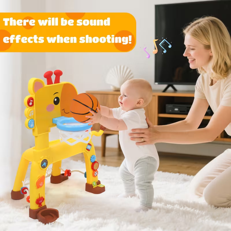 Giraffe Basketball Hoop and Soccer Goal Activity Center