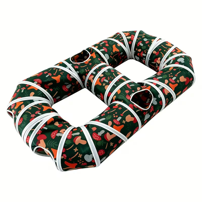 Cat Tunnel Foldable Pet Play Tube, 8-Shaped Interactive