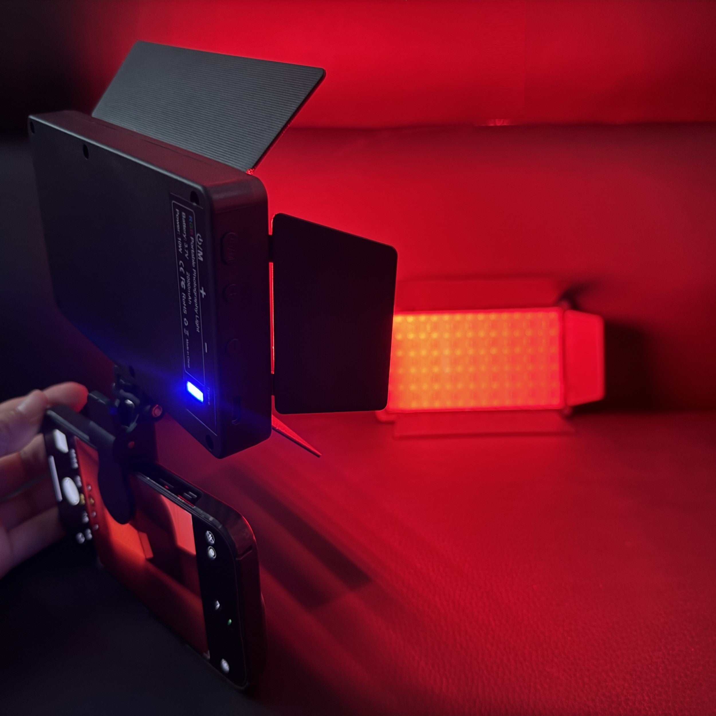 15Cm/6 Inches, Leaf Clip Light, LED Square Ring Light Clip