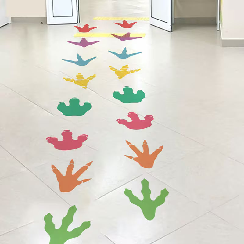 Dinosaur Footprint Wall Sticker, Decorative Living Room, Dining Room, Bathroom, Bedroom