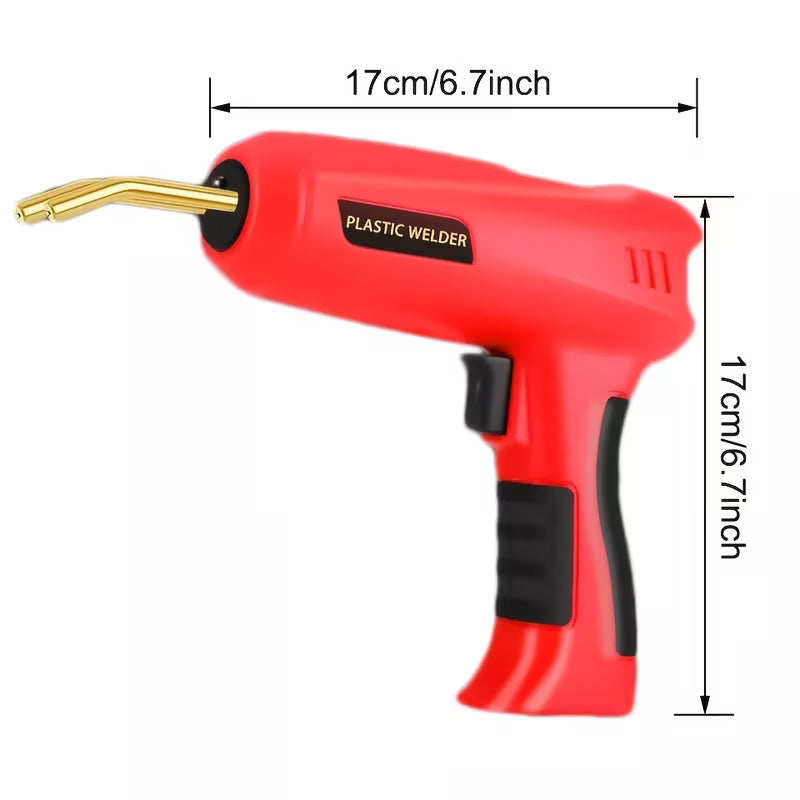 200W Hot Stapler Car Bumper Fender Welder Gun Plastic Repair Kit 1200 Staples, Plastic Welding Kit