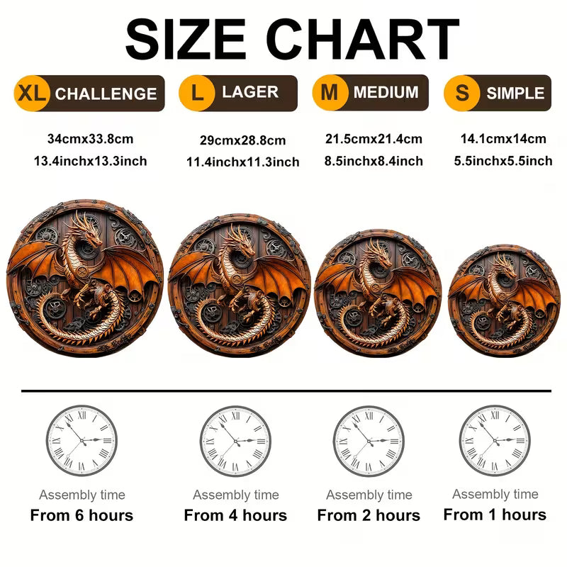 Mechanical Dragon-1 Wooden Puzzle, Unique Shaped Puzzle Toy, Special Party, Wooden