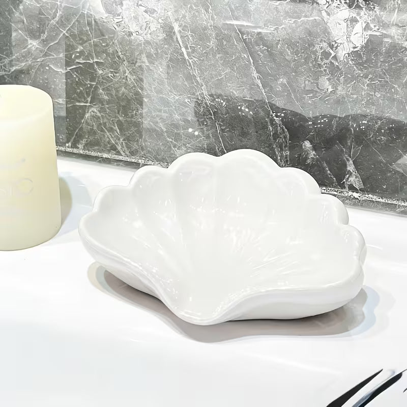 Nordic Style Seashell Soap Trays, Bathroom Soap Storage Set