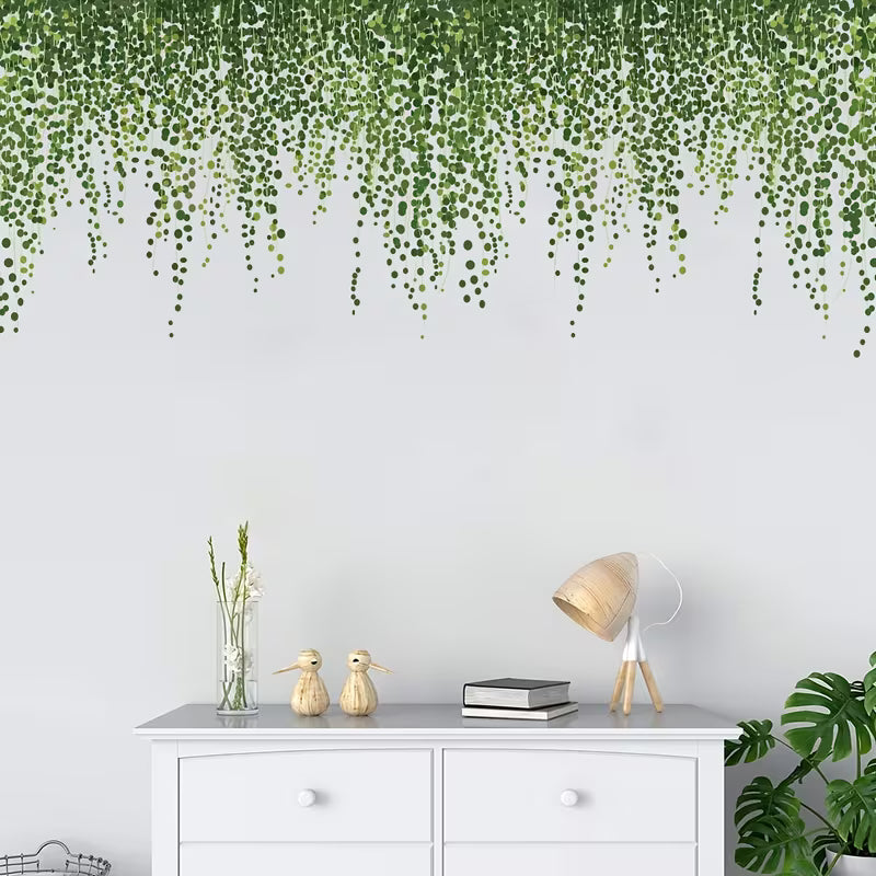 Transform Your Wall with this 1pc Long Green Vine Set, Green