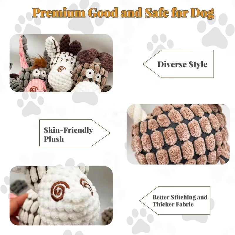 Durable Crinkle Squeaky Pet Toys Set