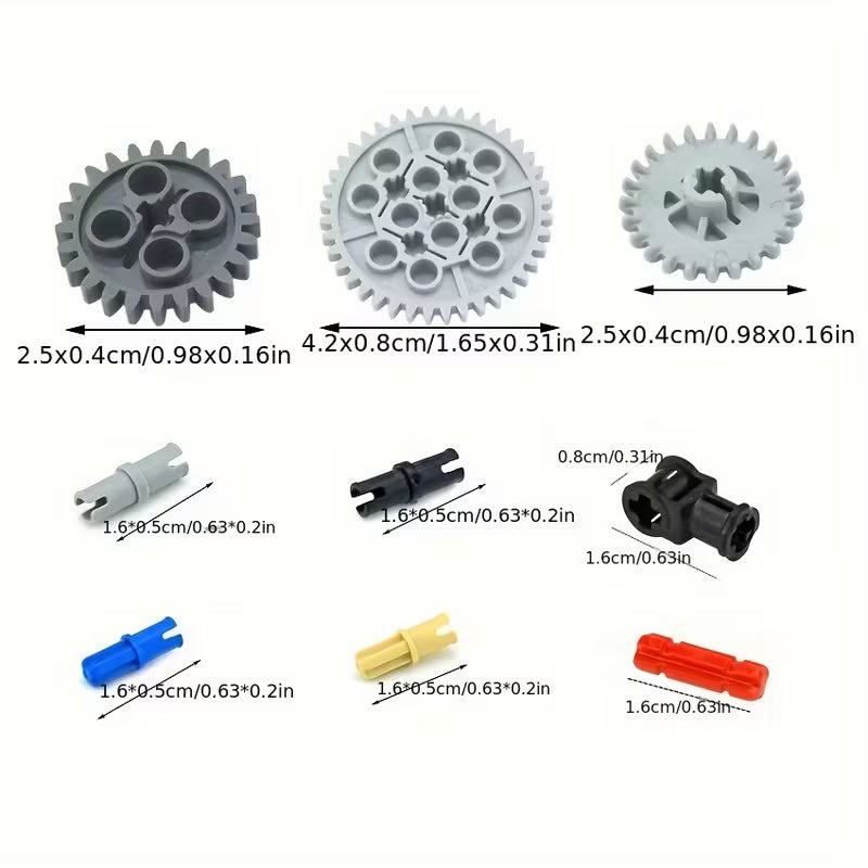 182-Piece Building Block Technology Components • Including Gears