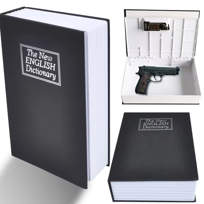 Hidden Camouflage Dictionary Safe with Combination Lock, Anti-theft Storage Box for Cash