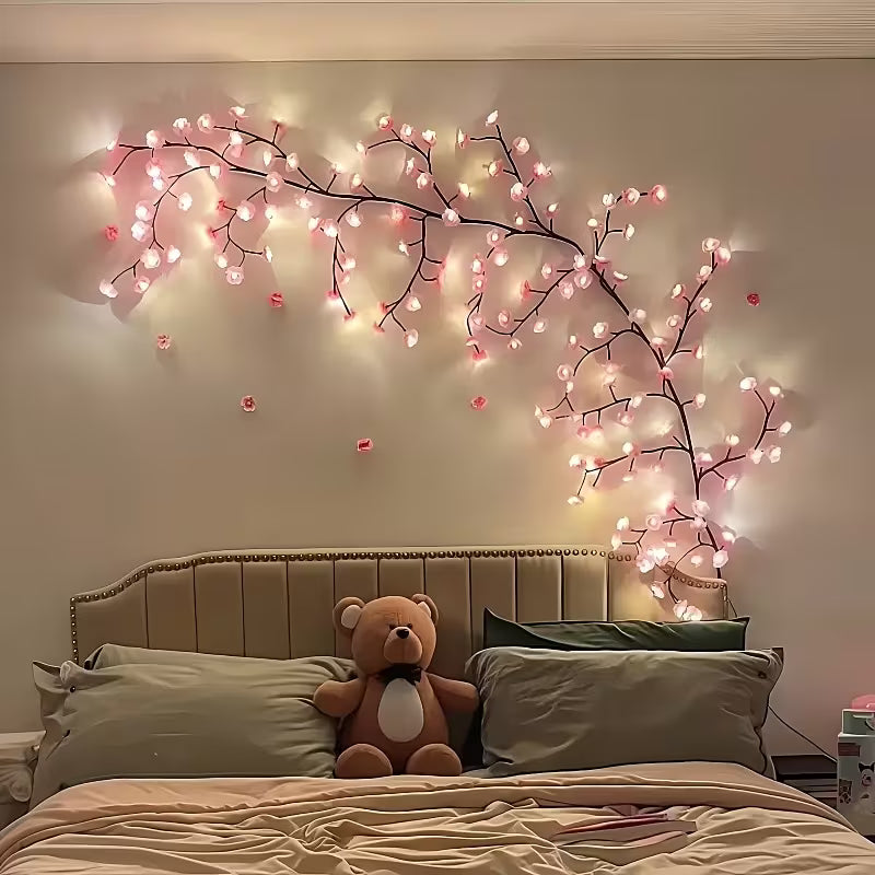 96-Light Cherry Blossom Vine String Lights