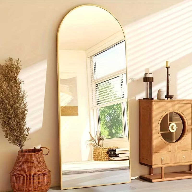 Arched/Rect Full Length Mirror, Full Body Mirror with Stand, Freestanding