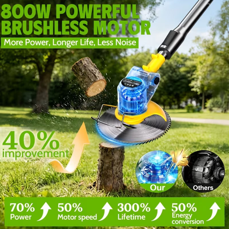 Portable Household Wireless Electric Lawn Mower Multifunctional Electric Weed Trimmer Equipped