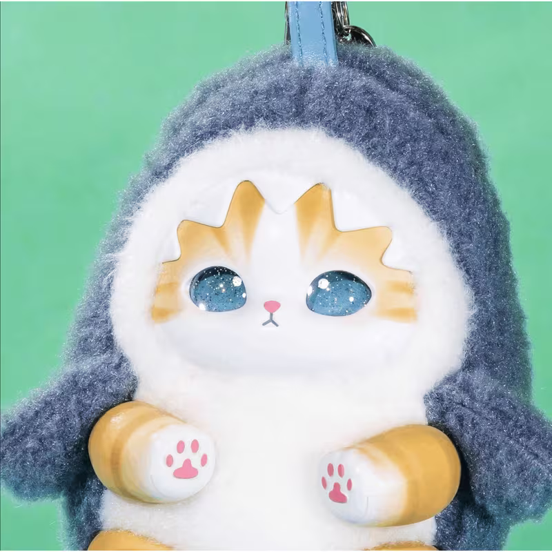 MINISO Mofusand Kiramekko Fluffy Kittens Plush Keychain Blind Set