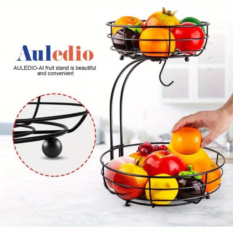 Large Fruit Basket, 2026 Pro Detachable Metal Fruit Plate, Countertop Use, for Holding Fruits