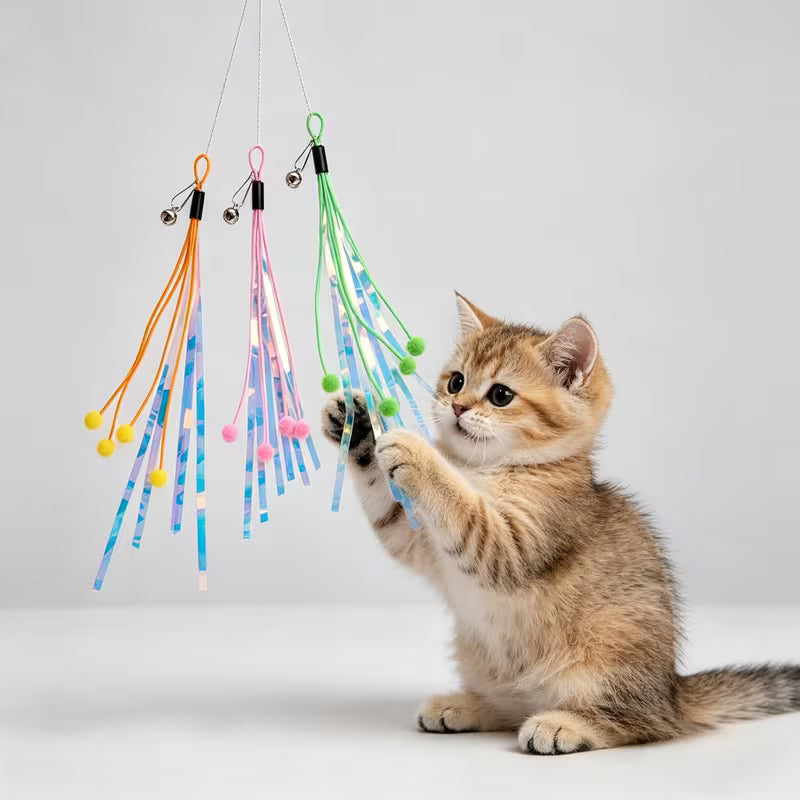 Colorful Cat Teaser Refills Set, Random Color