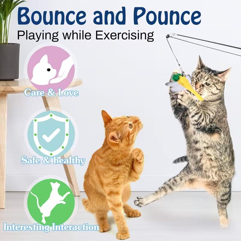 Variety of Cat Toys And Interchangeable Heads (, Random Color