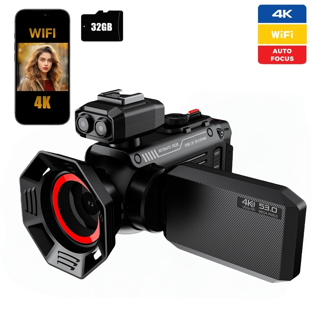 Professional Portable 4K HD Resolution Digital Camcorder
