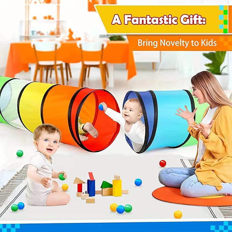 Rainbow Sensory Tunnel for Baby Crawlers
